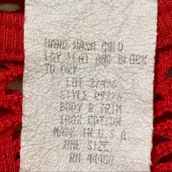 Vintage Pacific Connections Red Open Knit Swim Coverup Top - Picture 7 of 7